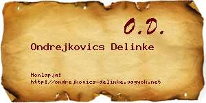Ondrejkovics Delinke névjegykártya